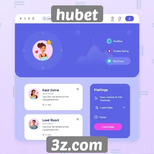 Interface do usuário no site hubet